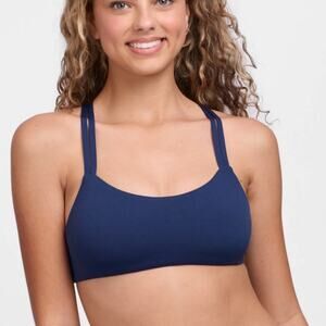 Jolyn FENDRICK Navy Blue Bikini Top size M